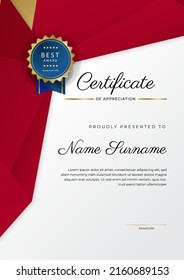 Modern certificate template with golden badges. Vector illustration certificate design for multipurpose business presentation award, diploma certificate and much more