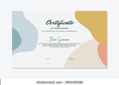 Modern certificate template memphis style. Use for print, certificate, diploma, graduation