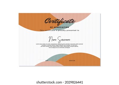 Modern certificate template memphis style. Use for print, certificate, diploma, graduation