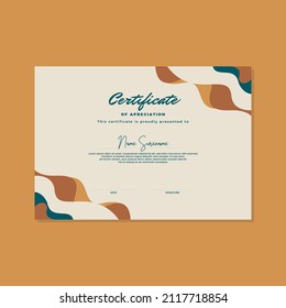 Modern certificate template memphis style. Use for print, certificate, diploma, graduation