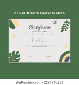 Modern certificate template memphis style. Use for print, certificate, diploma, graduation