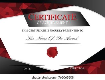 Modern certificate template with mosaic element vector