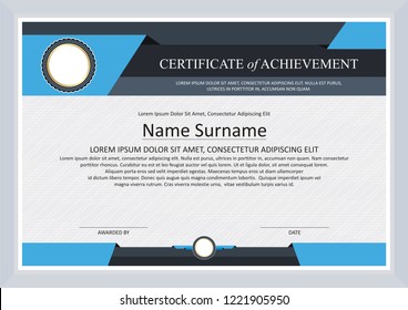 Modern Certificate Template with stylish design, simple, elegant and perfect design
