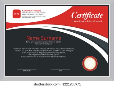 Modern Certificate Template with stylish design, simple, elegant and perfect design