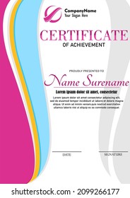 modern certificate template. trendy geometric design.and modern pattern background