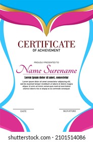 modern certificate template. trendy geometric design.and modern pattern background