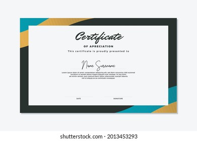 Modern certificate template, Use for print, certificate, diploma, graduation.