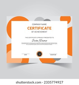 Modern certificate template. Use for print, certificate, diploma, graduation