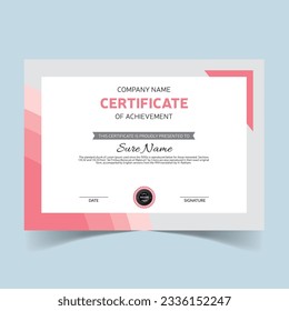 Modern certificate template. Use for print, certificate, diploma, graduation