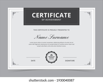 Modern Certificate Template Vector Design