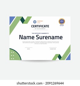 Modern certificate template vector design 