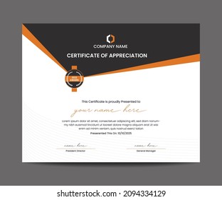 Modern Certificate Template Vector Design, education  Certificate Template, best  Certificate Template, elegant  Certificate Template.