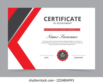 Modern Certificate Template Vector Design