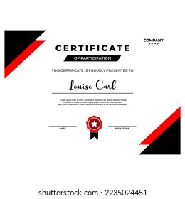 Modern Certificate Template Vector Design. Certificate of achievement border template. For award, business, and education needs