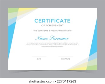 Modern Certificate Template Vector Design