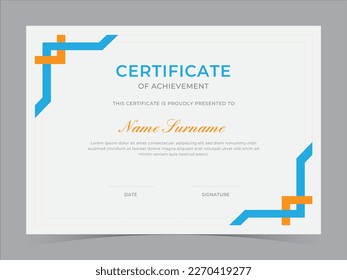 Modern Certificate Template Vector Design