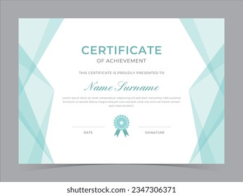 Modern Certificate Template Vector Design