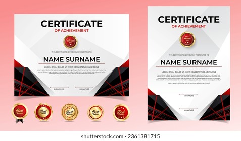 Modern Certificate Template Vector Design. EPS 10