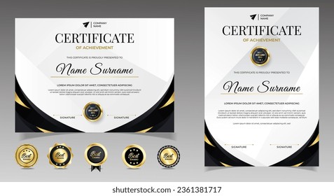 Modern Certificate Template Vector Design. EPS 10