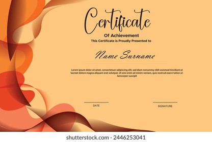 Modern Certificate Template Vector Design