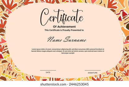 Modern Certificate Template Vector Design