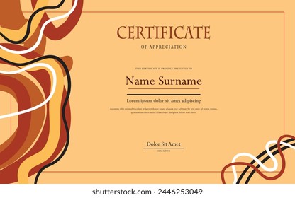 Modern Certificate Template Vector Design