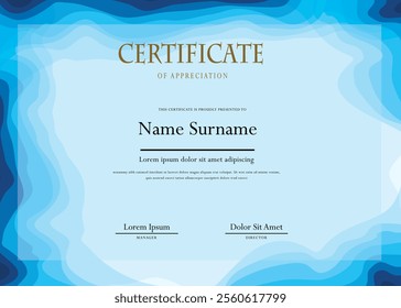 Modern Certificate Template Vector Design
