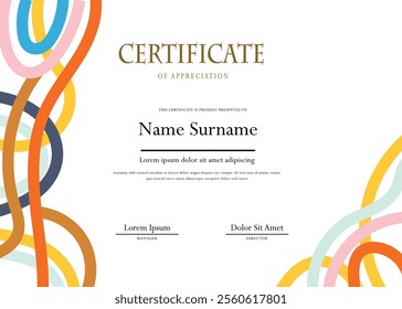 Modern Certificate Template Vector Design