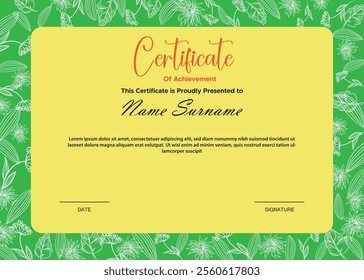 Modern Certificate Template Vector Design