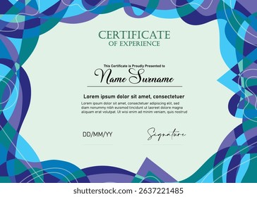 Modern Certificate Template Vector Design. Achivement certificate or diploma design 