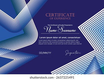 Modern Certificate Template Vector Design. Achivement certificate or diploma design 