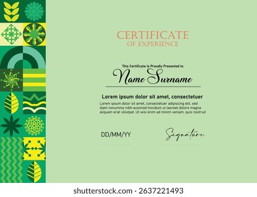 Modern Certificate Template Vector Design. Achivement certificate or diploma design 