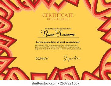 Modern Certificate Template Vector Design. Achivement certificate or diploma design 