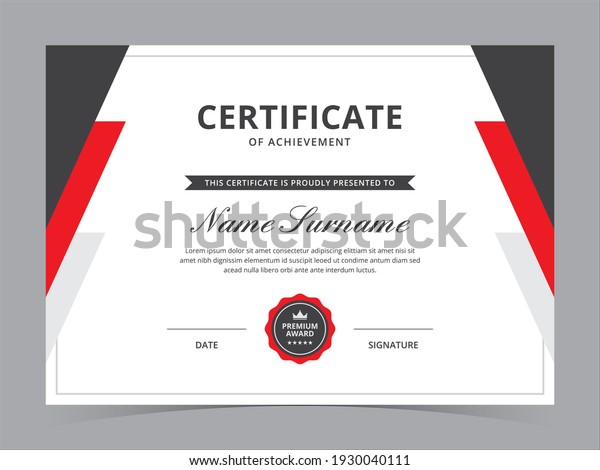 Modern Certificate\
Template Vector Design