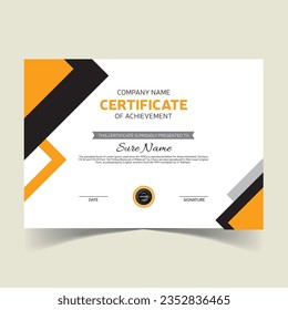 Plantilla de certificado moderna con archivo vectorial