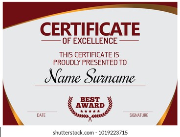 Modern Certificate Template. Vector illustration.