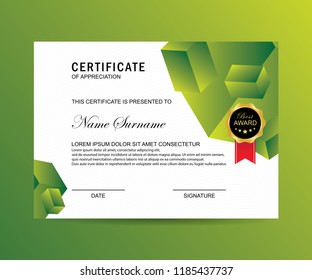 Modern certificate with trendy design