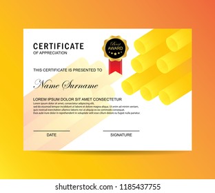 Modern certificate with trendy design