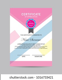 Modern Certificate vector