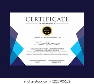 Modern Certificate Vector