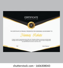 Modern Certificate Vector Template Design 