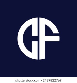 diseño moderno del logotipo del círculo de cf