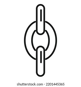 Modern chain icon outline vector. Web link. Internet button