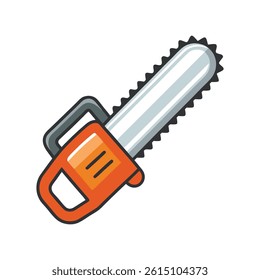 Modern Chainsaw Graphic Vector Illustration.