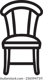 Modern Chair Design for Stylish Home Interior - Furniture Outline Icon