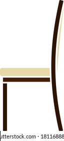 Modern Chair Icon. Flat Color Design. Vector Illustration.