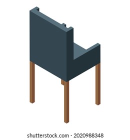 Icono de silla moderna. Isométrico del icono vectorial de silla moderna para el diseño web aislado en fondo blanco