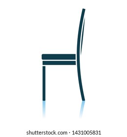 Modern Chair Icon. Shadow Reflection Design. Vector Illustration.