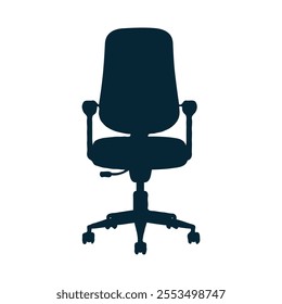 Modern Chair Silhouette Vector Icon - Minimalist Design