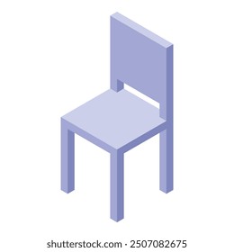 Modern chair standing on white background, isometric view